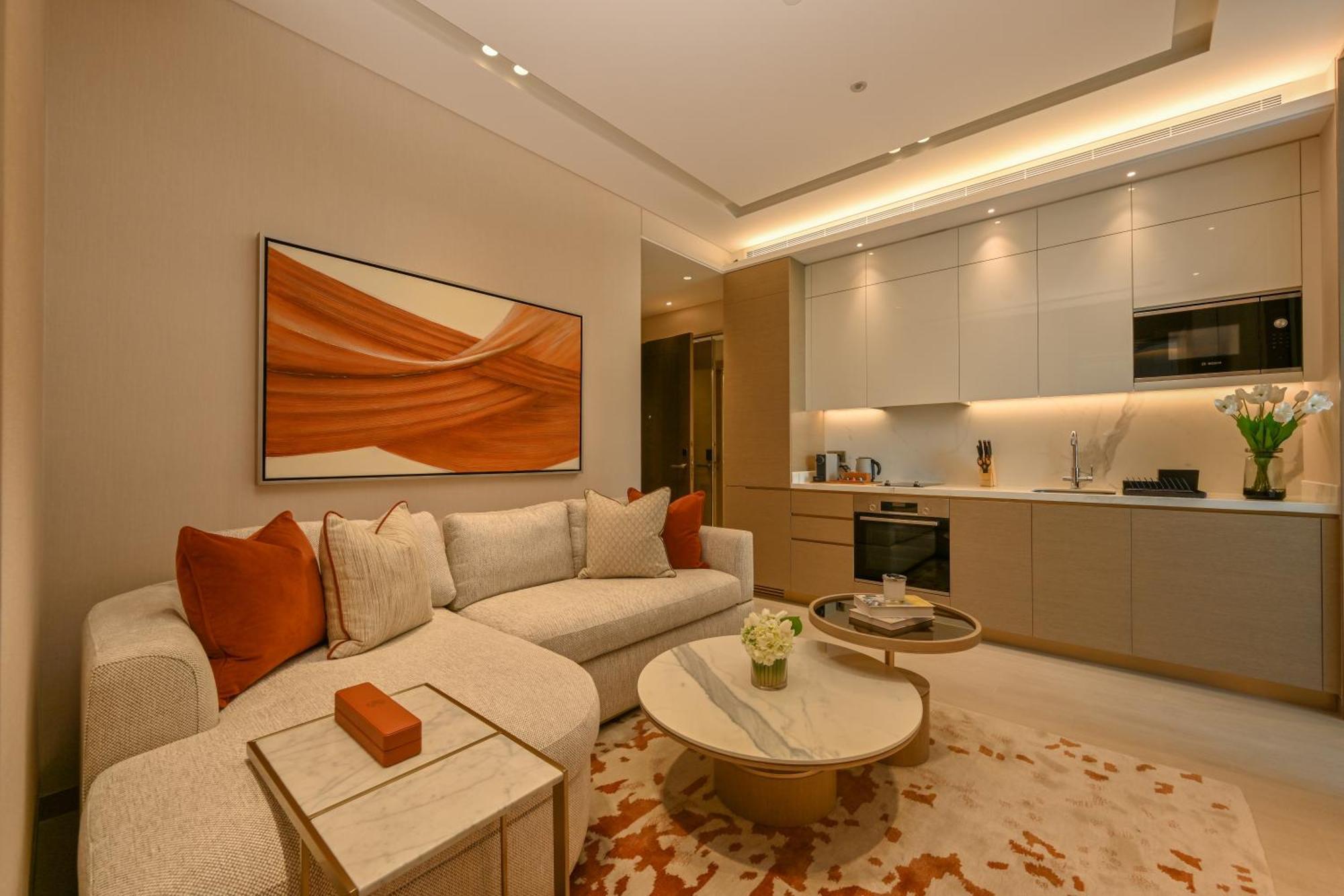 Hotel Onyx Rotana Manáma Exteriér fotografie A living room in a 1-bedroom apartment